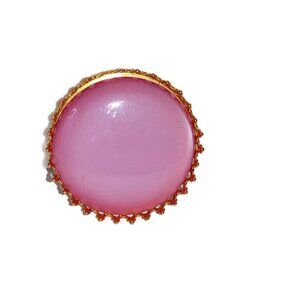 Pretty in Pink Large Pink Cabochon Brooch